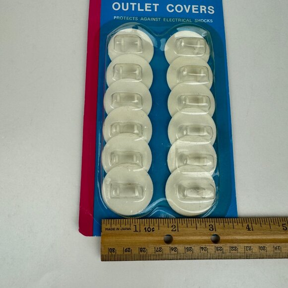 Vtg Sealed Baby 2 Prong Outlet Covers Plastic Hong Kong 12 in Pack White Prop - Picture 4 of 12